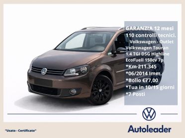 Volkswagen Touran 1.4 TSI DSG Highline EcoFuel