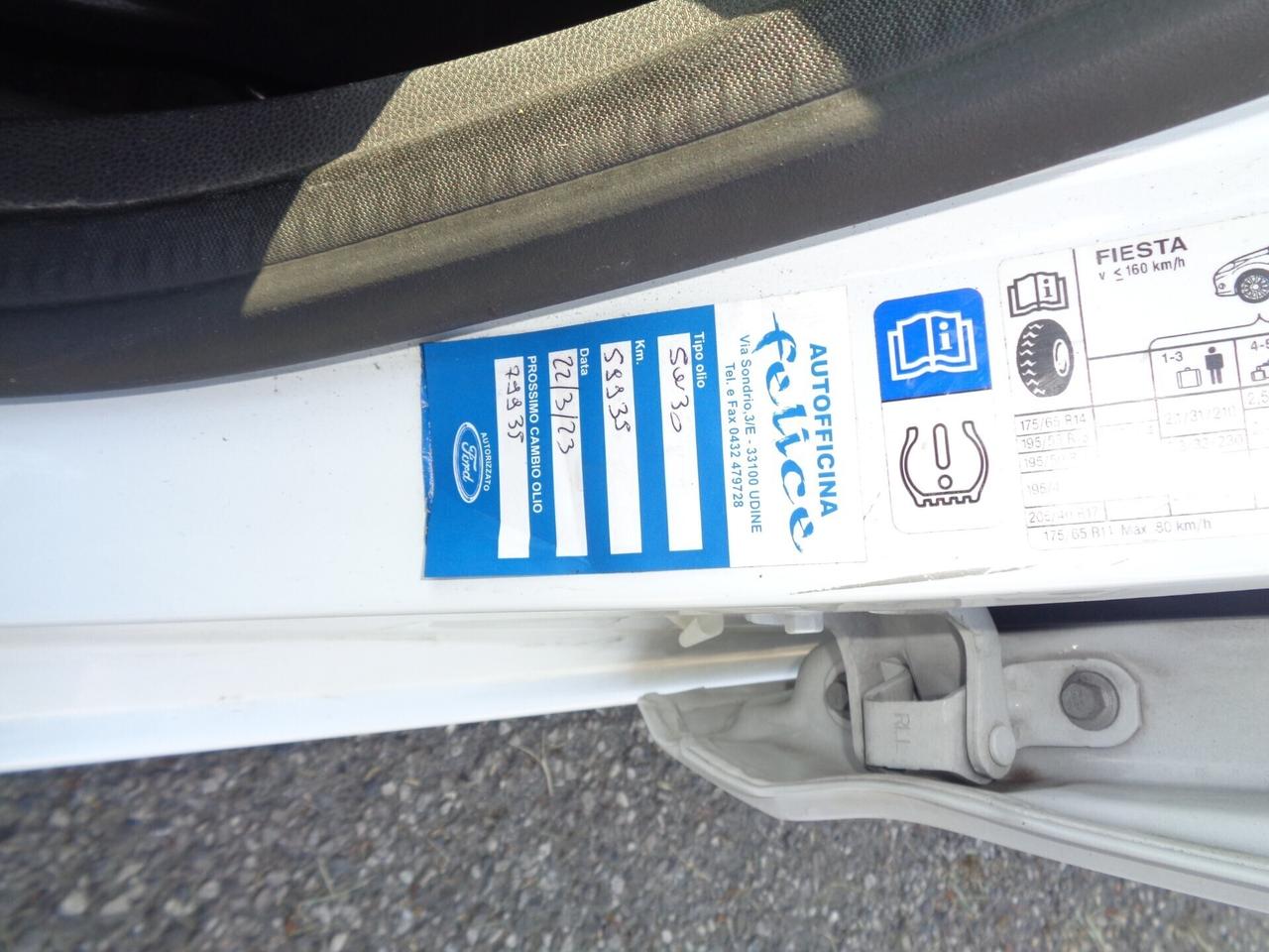 Fiesta 1.2 60CV 5p Black & White Edition 80milakm