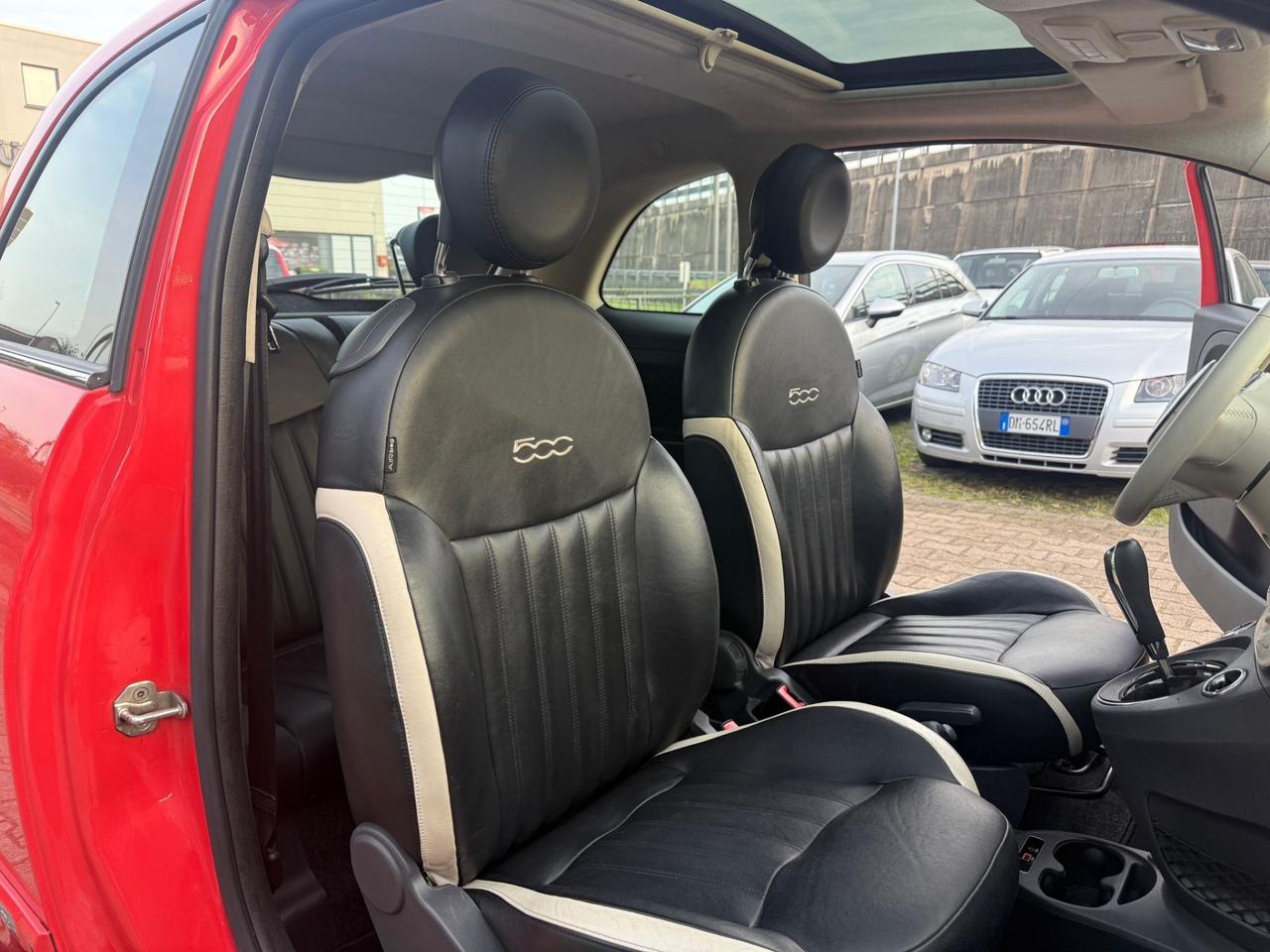 Fiat 500 1.2 Lounge AUTOMATICA TETTO PANORAMICO APRIBILE PELLE FRAU OK NEOPATENTATI