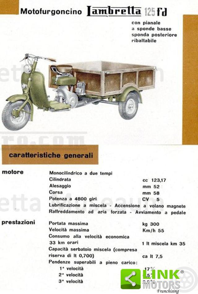 INNOCENTI Lambretta MOTOCARRO FD - conservato CRS