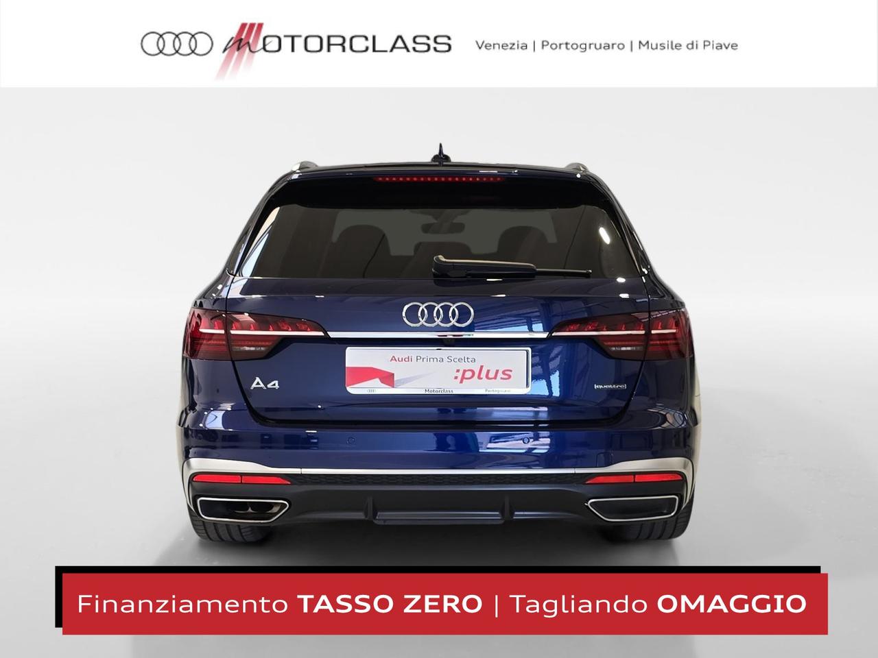 Audi A4 avant 40 2.0 tdi mhev 204cv s line edition quattro s tronic