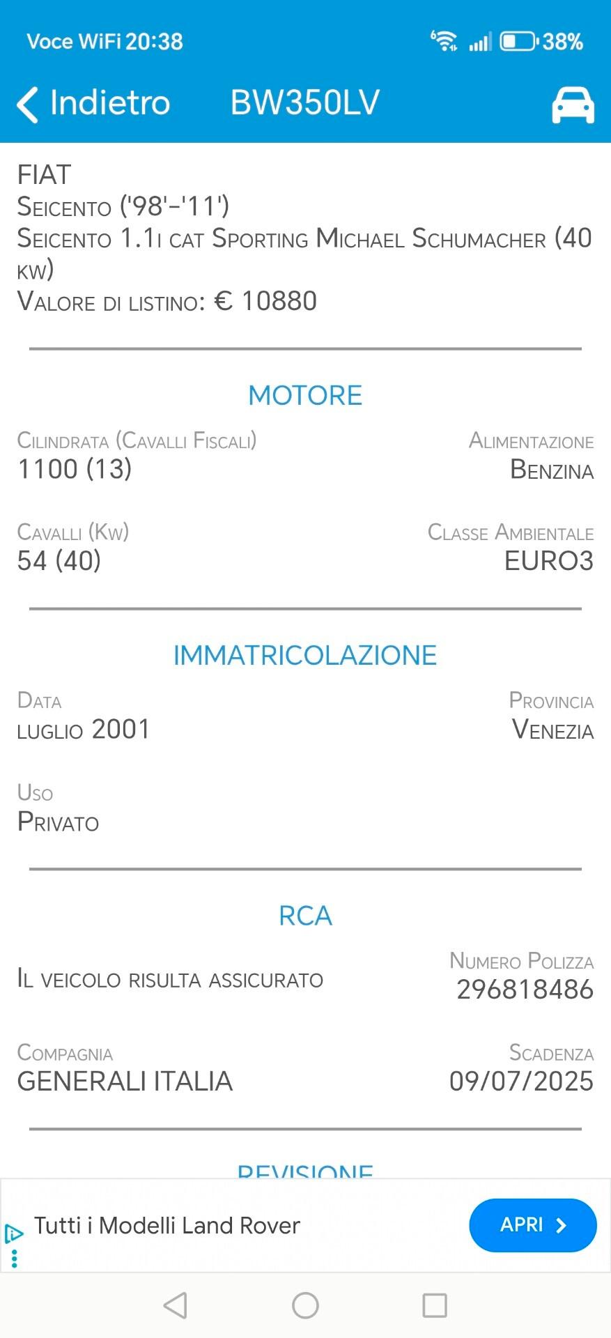 Fiat Seicento 1.1i cat Sporting Michael Schumacher