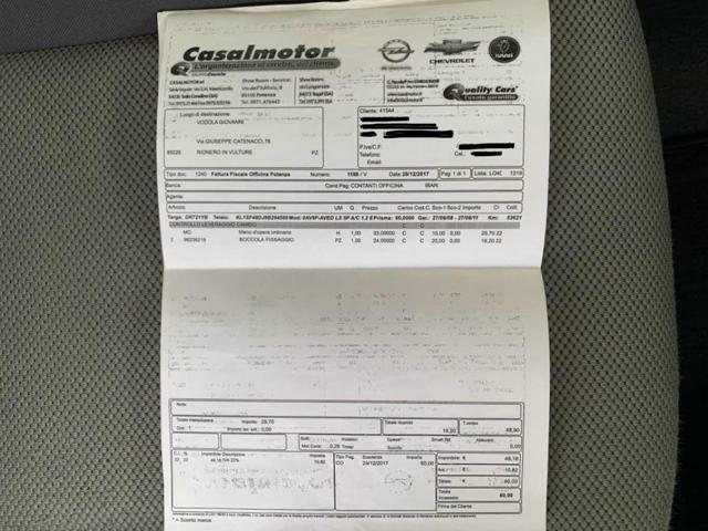 CHEVROLET Aveo 1.2 5 porte GPL FINO 12/2028 OK NEOPATENTATI