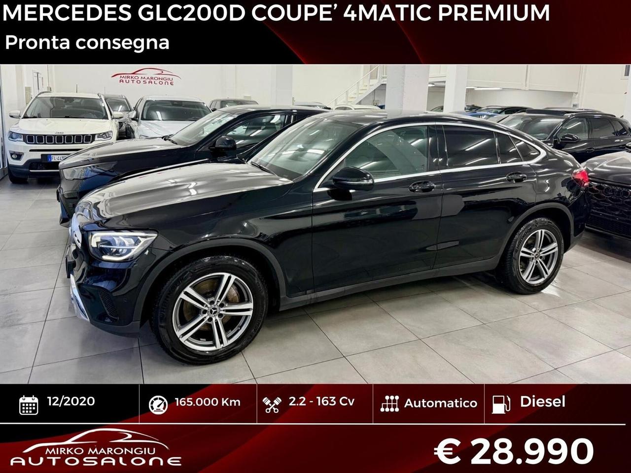 Mercedes GLC 200 d 4Matic Coupé Premium FINANZIABILE