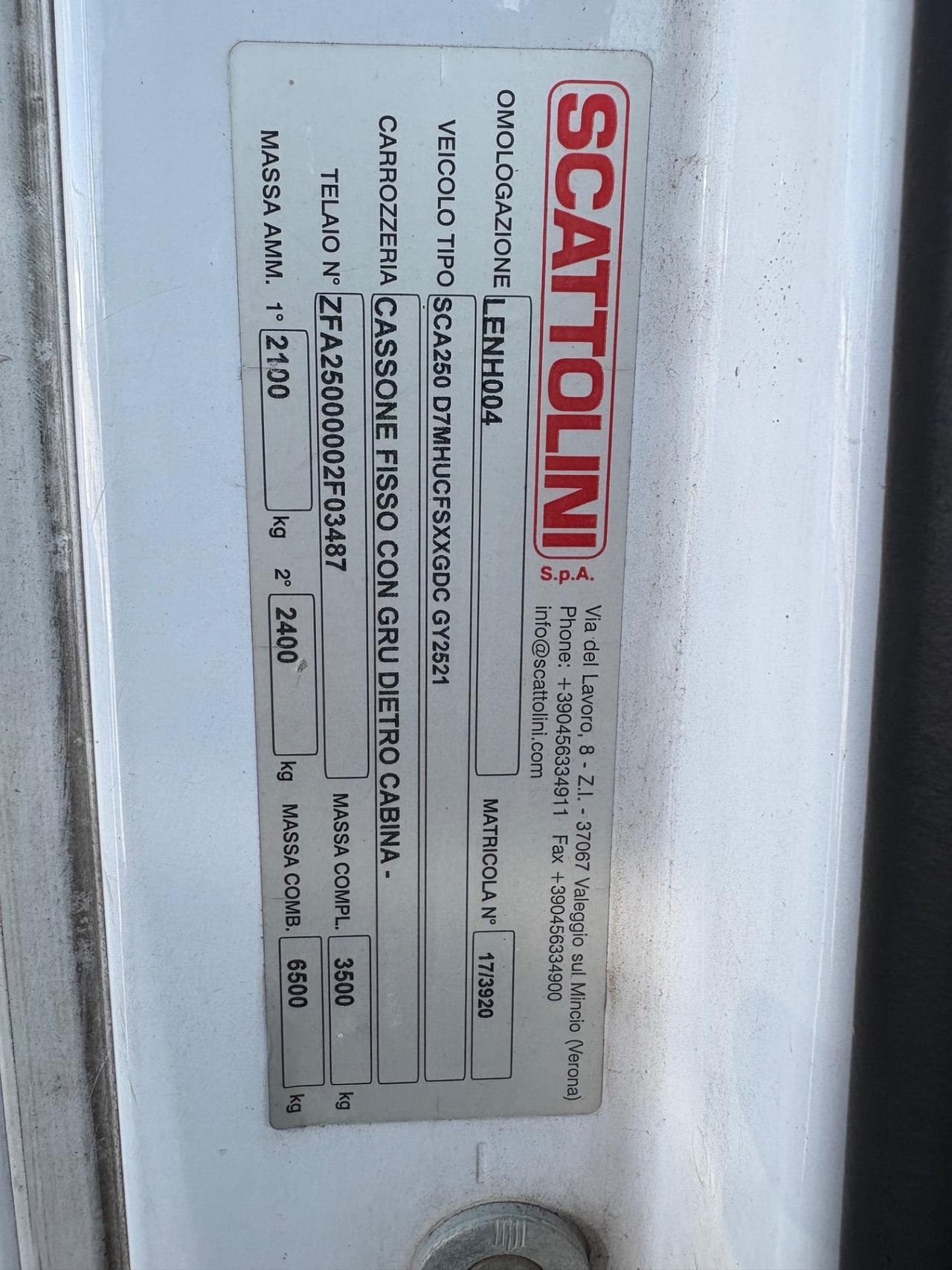 Fiat Ducato Maxi doppia cabina 7 posti gru fassi