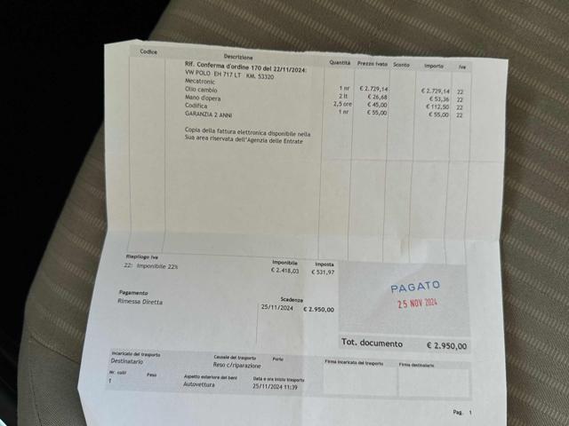 VOLKSWAGEN Polo 1.2 TSI DSG AUTOMATICA Highline OK NEOP POCHI KM
