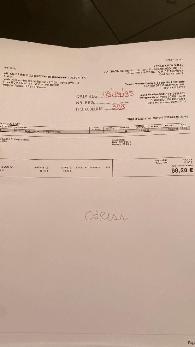 FIAT Panda 1.2 BENZ EURO 5 NEOP OK DISTRIBUZIONE FARI FENDI