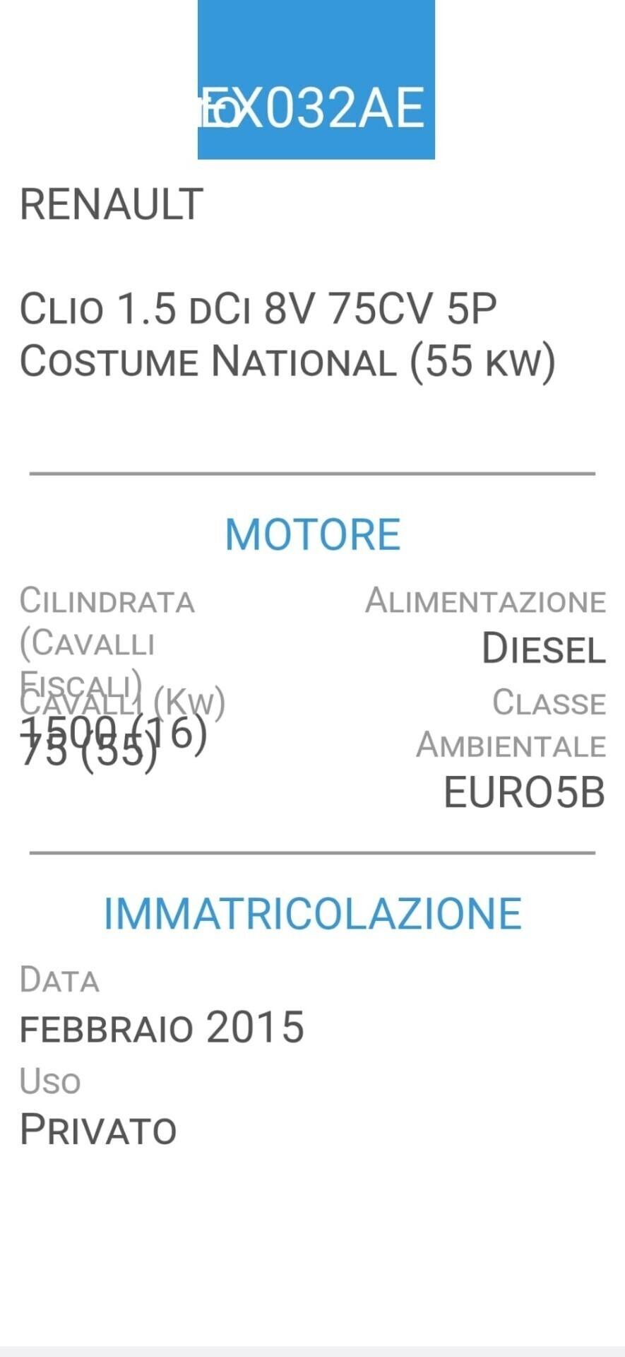 RENAULT CLIO 1,5 dCi-UNICA PROPRIET-4 REVISIONI
