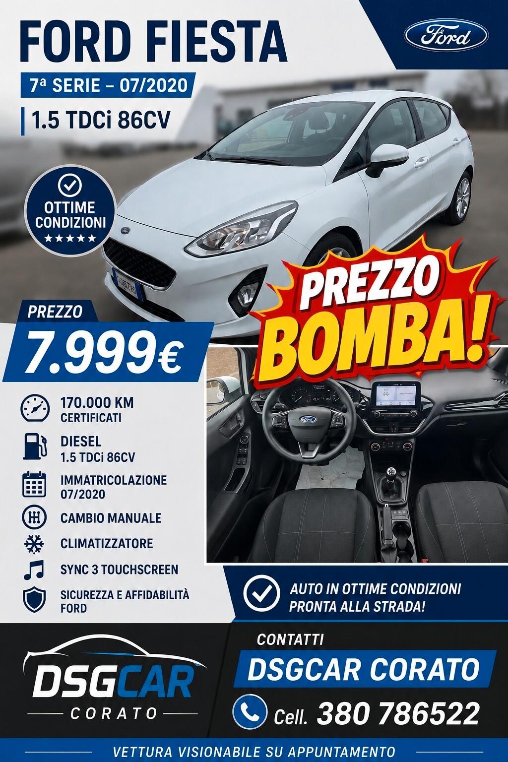Ford Fiesta 1.5 tdci 86cv 5 porte