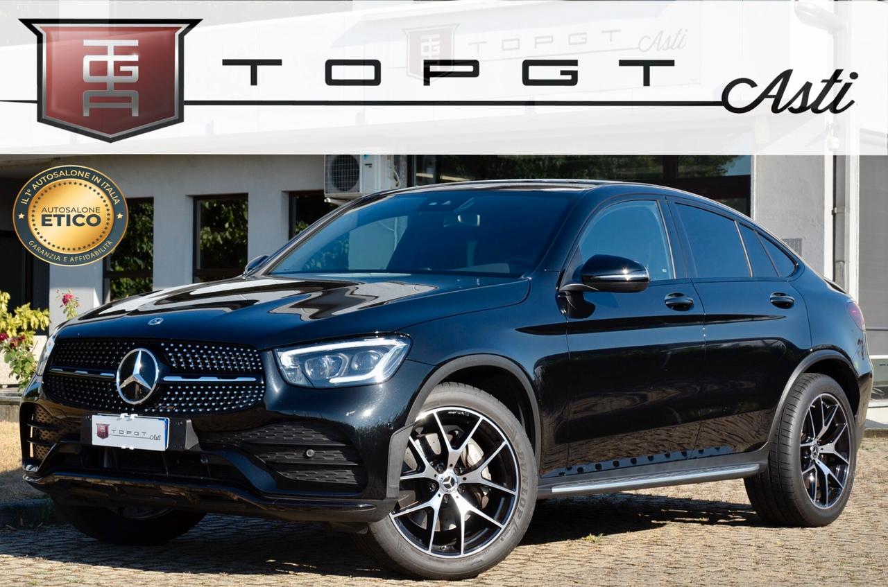 MERCEDES-BENZ GLC COUPE 300d PREMIUM AMG 4MATIC 245cv AUTO, UNICOPROP, SERVICE MERCEDES, UFF ITALIANA, EURO 6D, TETTO, NIGHT PACK, FARI LED, RETROCAMERA, PERMUTE