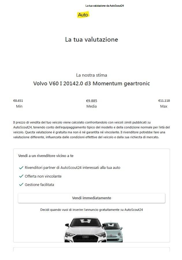 Volvo V60 D3 150cv Geartronic IVA Compresa