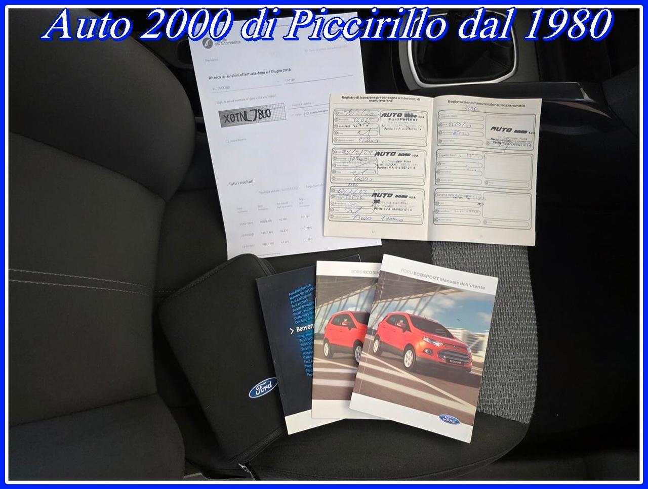 Ford EcoSport 1500 TDCi km tutti Certificati