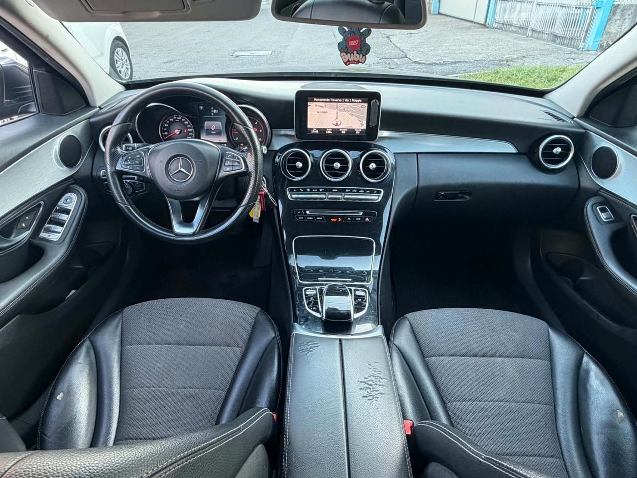 Mercedes C 220d-Navi,Led,Pelle-Full-Euro6-2015