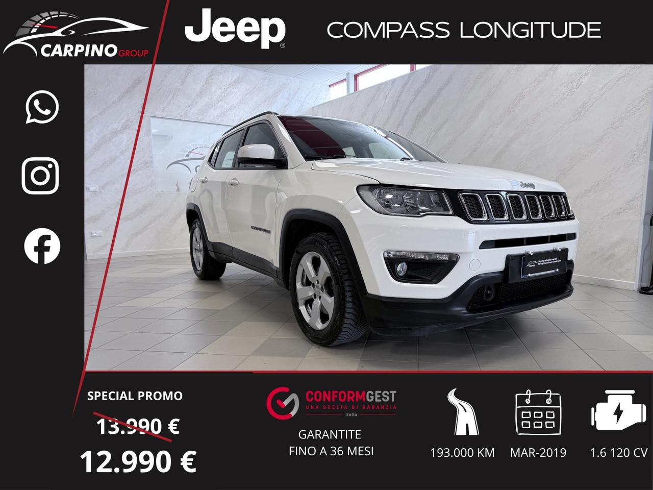 Jeep Compass 1.6 Multijet II 2WD Longitude