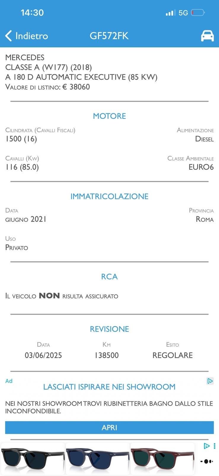Mercedes-benz A 180 d Automatic Sport