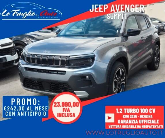 Jeep Avenger 1.2 Turbo 100 CV Summit