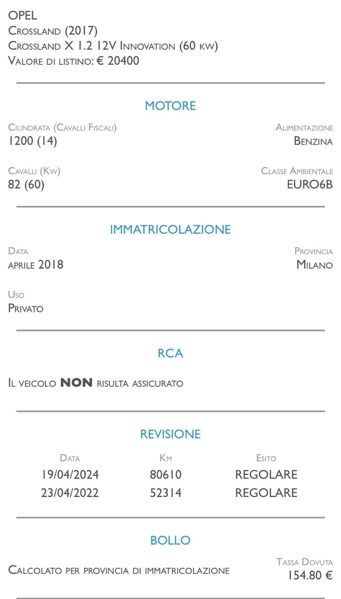 Opel Crossland X 1.2 12V Innovation - UNICO PROPRIETARIO