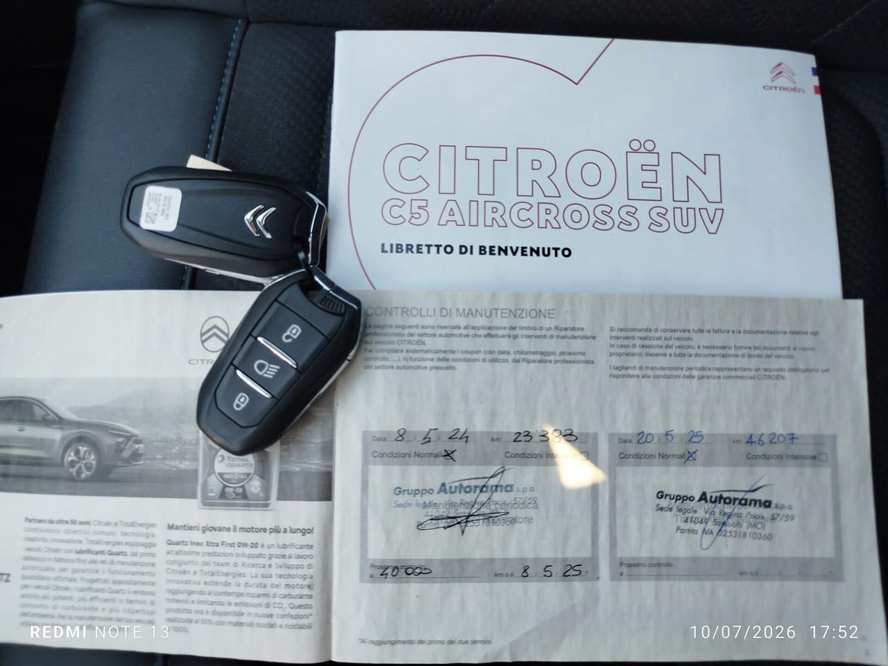 CITROEN C5 AIRCROSS RESTYLING-1.5hdi AT8*PREZZO VERO* UNIPRO- CRONO TAGLIANDI