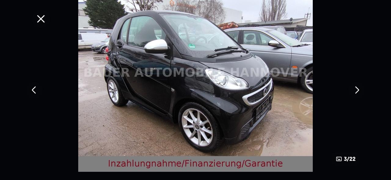 Smart ForTwo 1000 52 kW coupé passion
