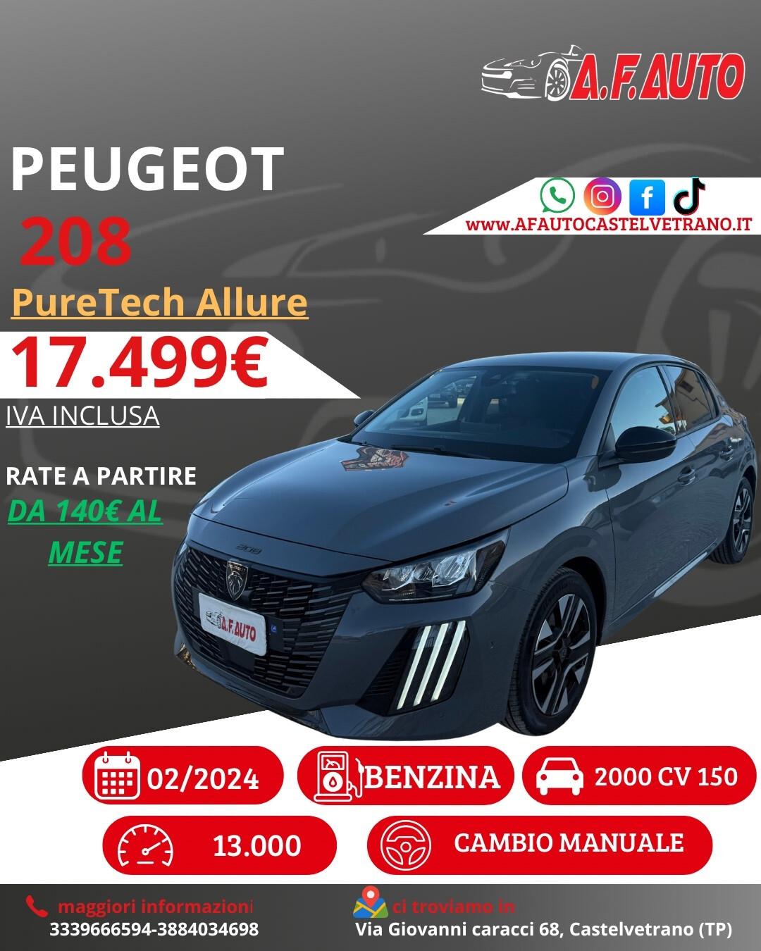 Peugeot 208 PureTech 100 Stop&Start 5 porte Allure