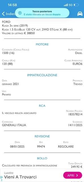 Ford Kuga 1.5 EcoBlue 120 CV aut. 2WD Titanium Business