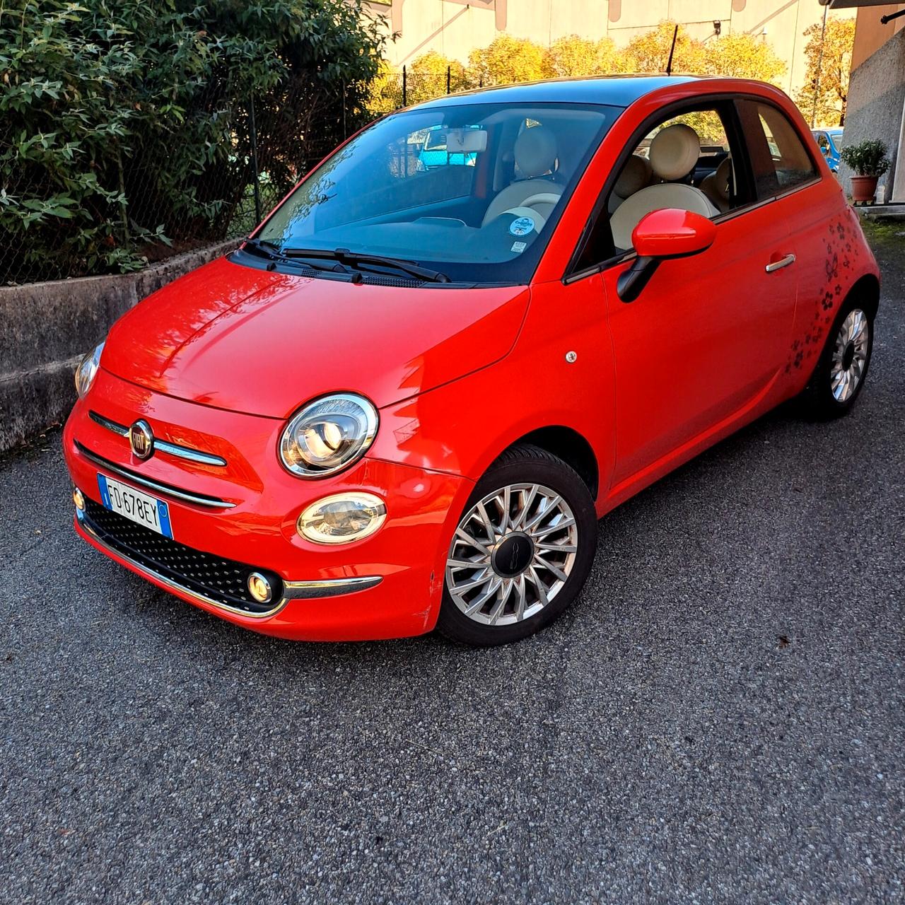 Fiat 500 color CORALLO - Tetto panoramico