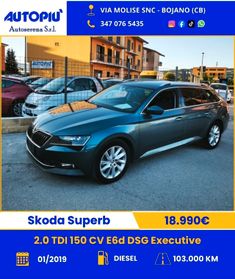 Skoda Superb 2.0 TDI 150 CV E6d DSG Executive