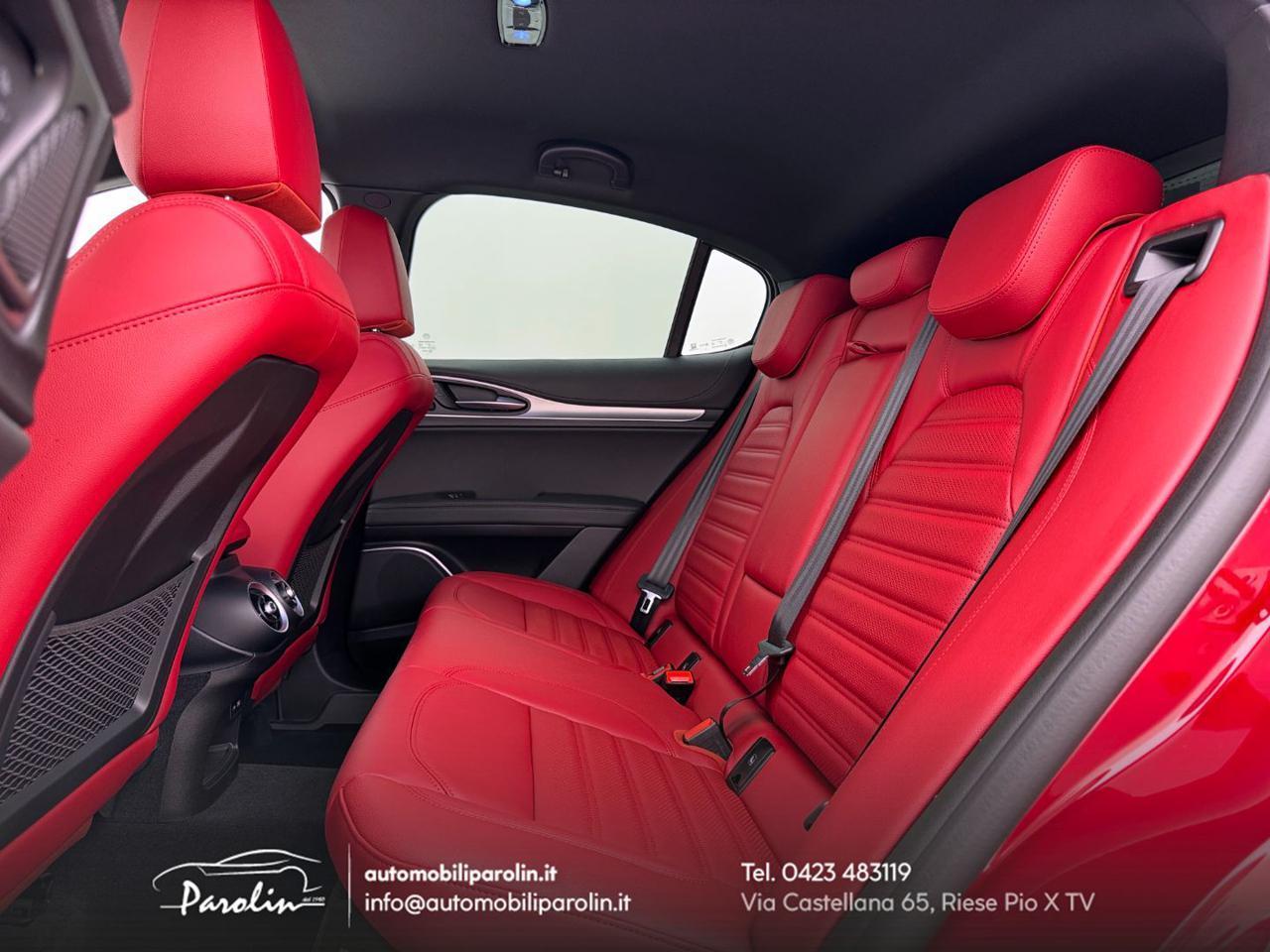 ALFA ROMEO Stelvio 2.0 Turbo 280 CV AT8 Q4 Veloce Harman-pelle Rossa