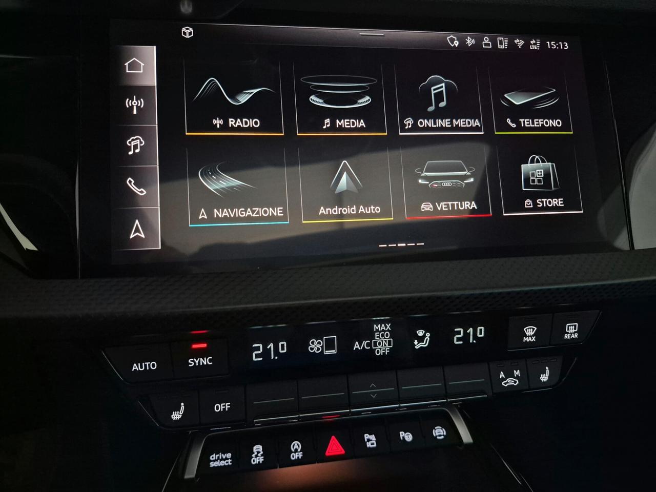 Audi A3 RS3 SPB SCARICHI TETTO MATRIX CARBONIO SONOS PELLE ACC PINZE ROSSE C19 280KM/H