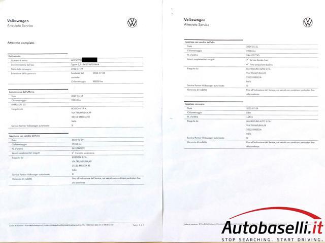 VOLKSWAGEN Tiguan 1.5 TSI ACT BT 130CV LIFE UNICO PROPRIETARIO