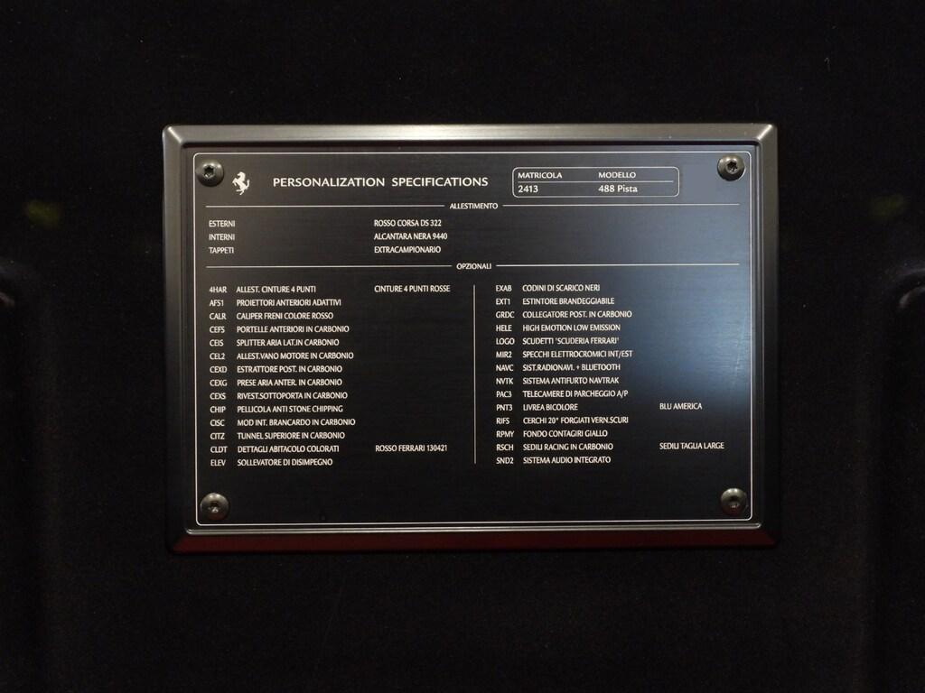 Ferrari 488 Coupe 3.9 Pista F1