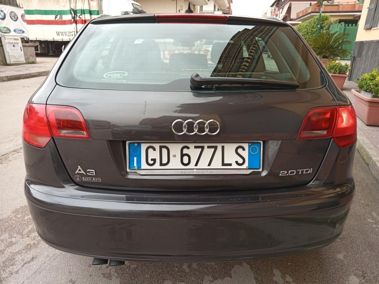 AUDI A3 SPORT BLACK. 2.0 TDI 140 CV 5 PORTE FULL OPTIONAL ANNO 2006