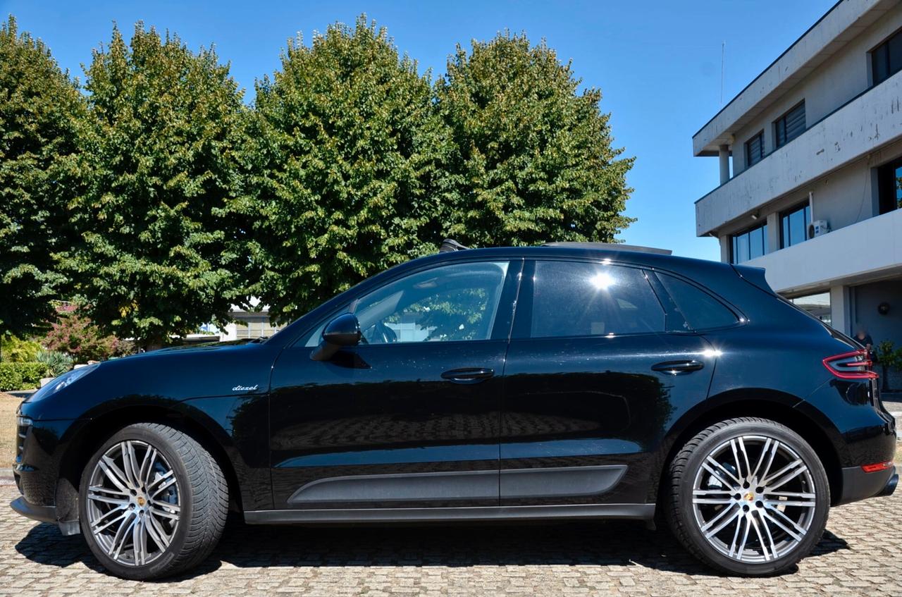 PORSCHE MACAN S 3.0d 258cv PDK, IVA ESPOSTA, TETTO, SCARICO, EURO 6B, XENO, RETROCAMERA, 21", PERMUTE