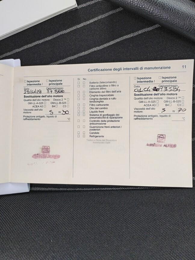 Opel Corsa 1.2 3p Sport 119000km euro 5 2010 cronologia tagliandi