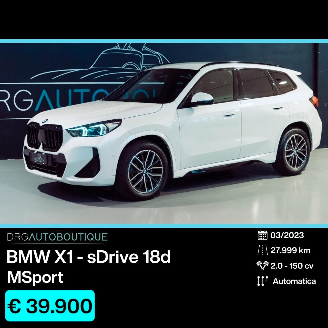 Bmw X1 sDrive 18d Msport 18"/FULL LED/RETROCAM