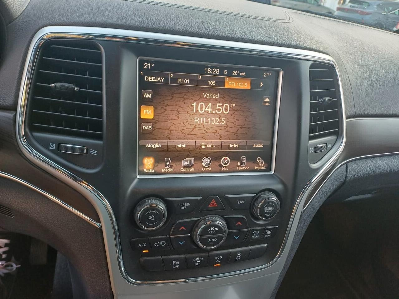 Jeep Grand Cherokee 3.0 V6 CRD 250 cv Multijet 2 Overland 4x4