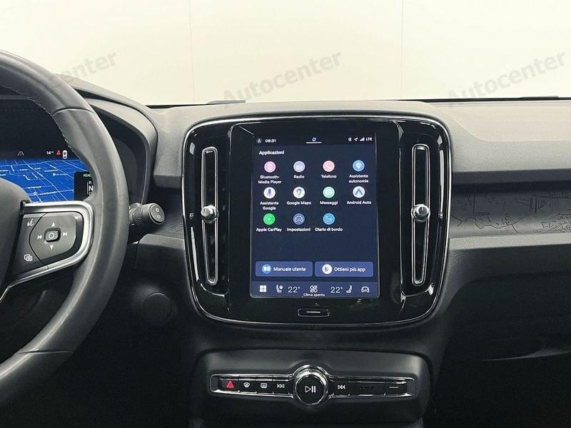 Volvo XC40 Recharge XC40 PURE ELETTRIC SINGLE MOTOR FWD PLUS **AUTOCARRO 4 POSTI**