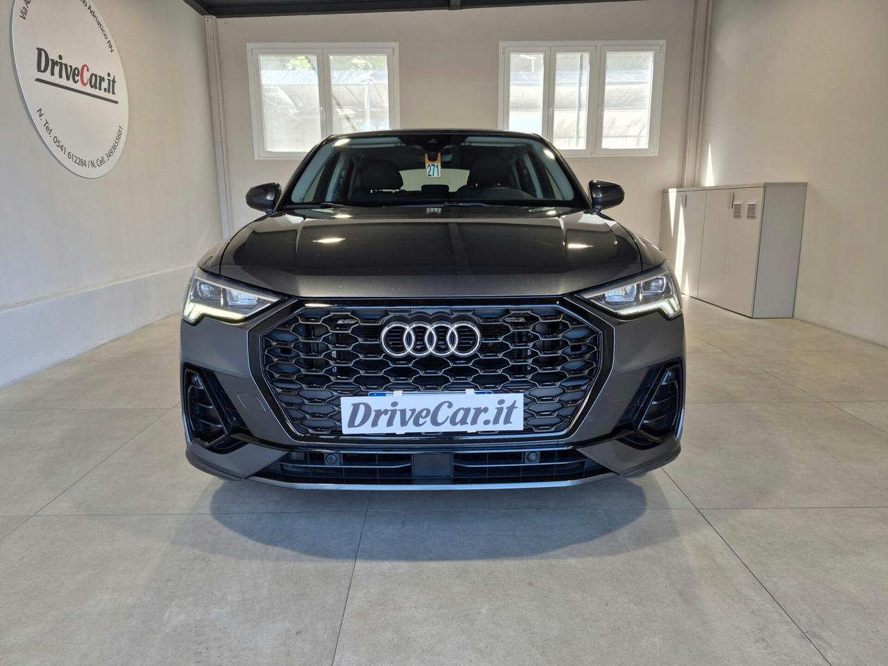 Audi Q3 SPORTBACK 35 TDI S LINE S-TRONIC IDENTITY BLACK LED NAVI CARPLAY WIRELESS C.19" 1 PROPRIETARIO