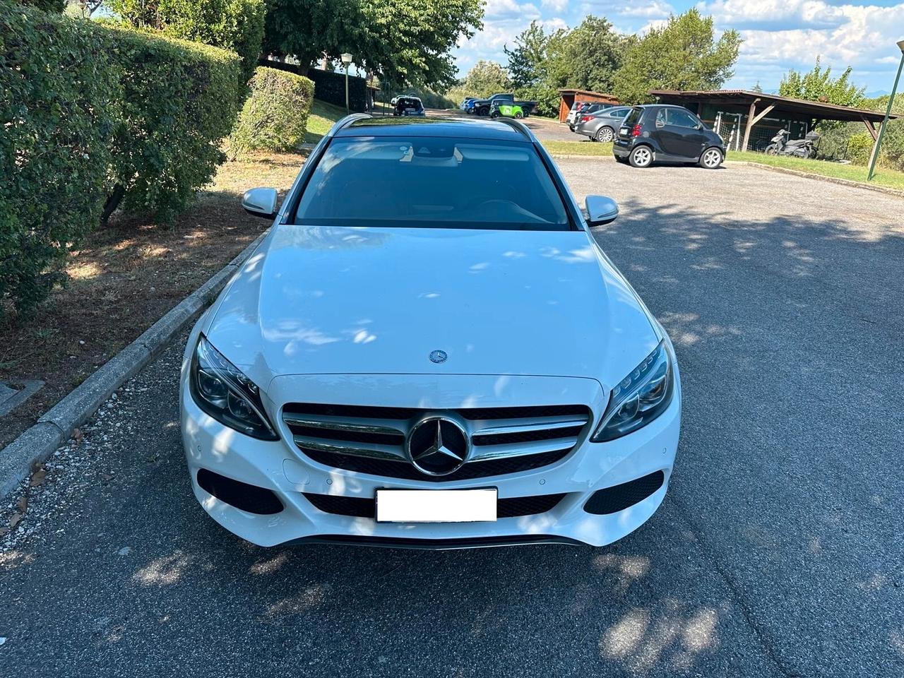 Mercedes-benz C 220 d S.W. Auto Exclusive NAVI - PELLE - TETTO PANORAMA - 7G TRONIC F1 LEVE AL VOLANTE