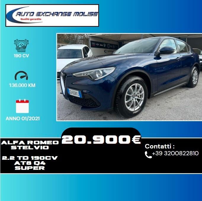 Alfa Romeo Stelvio 2.2 Turbodiesel 190 CV AT8 Q4 Ti