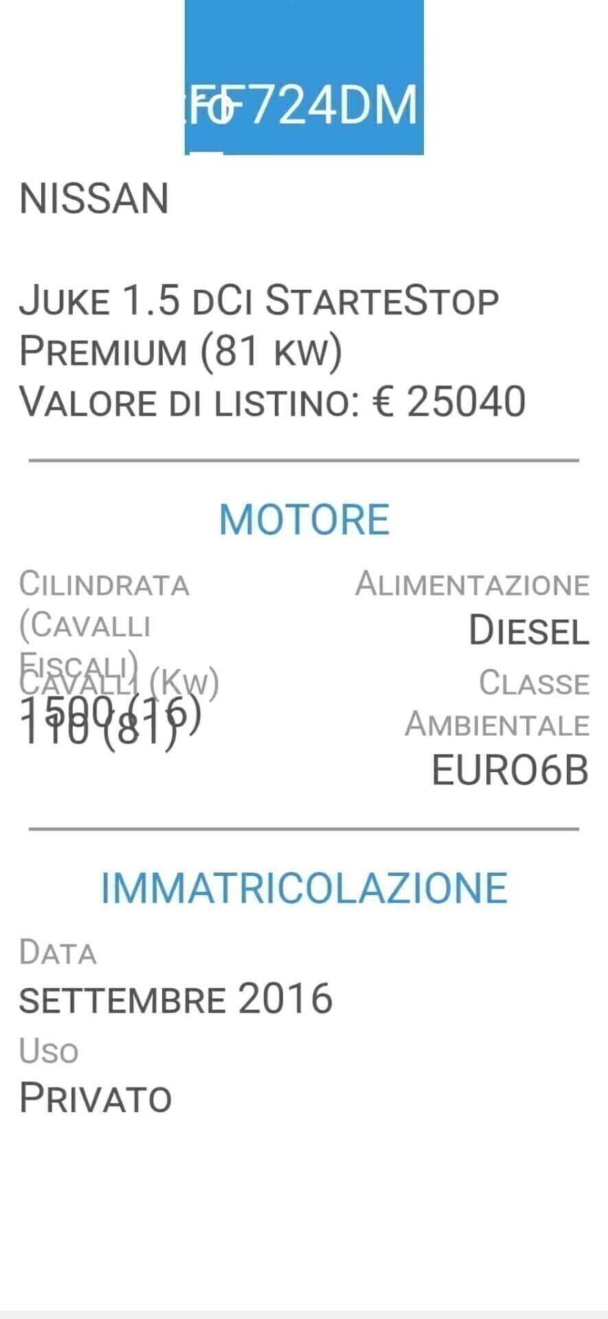 NISSAN JUKE-1,5 dCi-UNICA PRO-EURO 6B-NAVI-3 REVIS