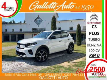 Citroën C3 Turbo 100 cv Manuale PLUS