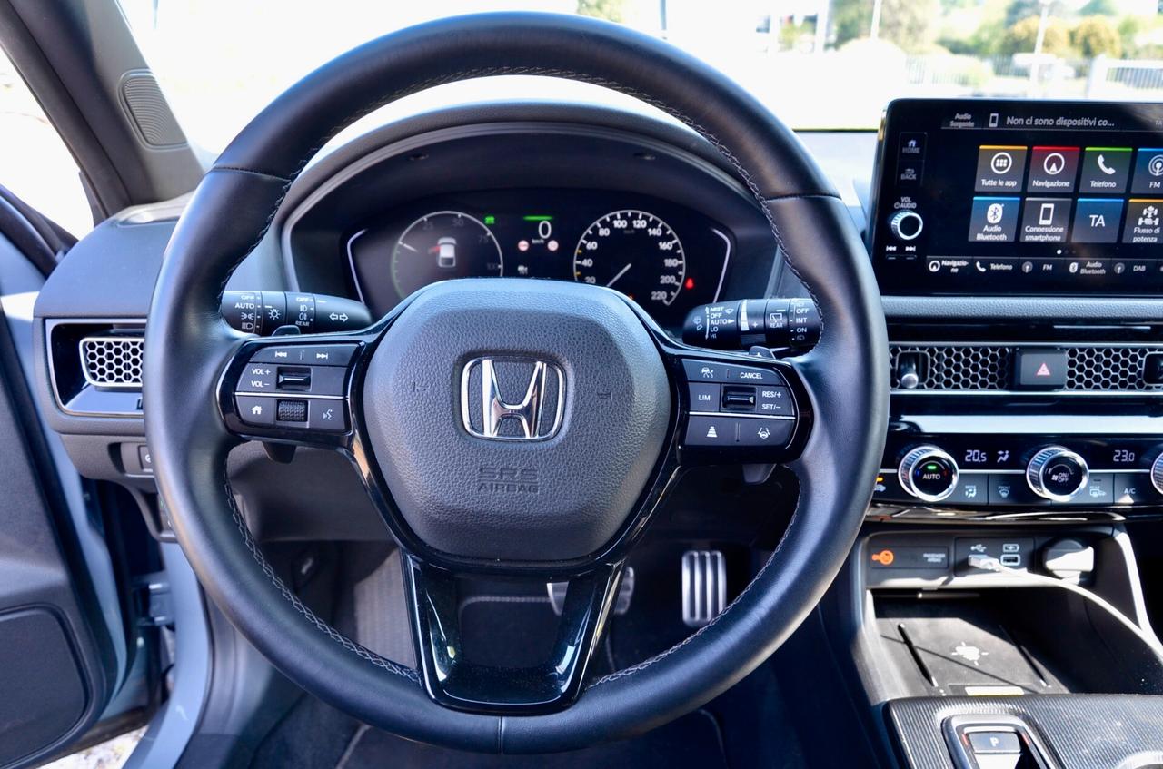 HONDA CIVIC 2.0 HEV SPORT 184cv ECVT, UNICOPROPRIETARIO, UFF ITALIANA, SERVICE HONDA, EURO 6D, FARI LED, RETROCAMERA, PERMUTE