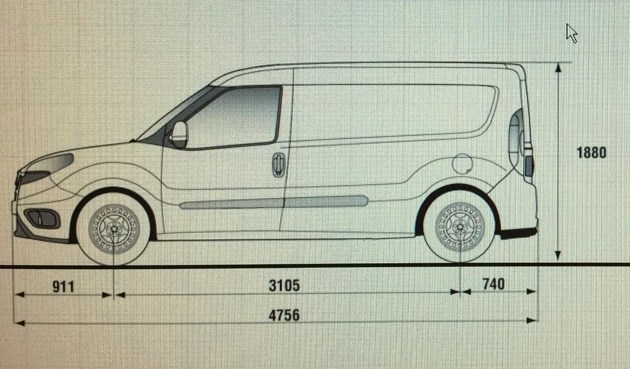 Fiat Doblo' cargo Maxi Autocarro 3 posti