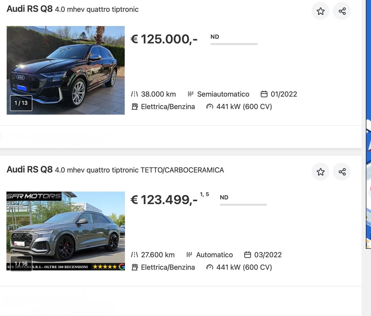 AUDI RSQ8 V8 - PIU IVA 22% - PREZZO TOP EUROPA