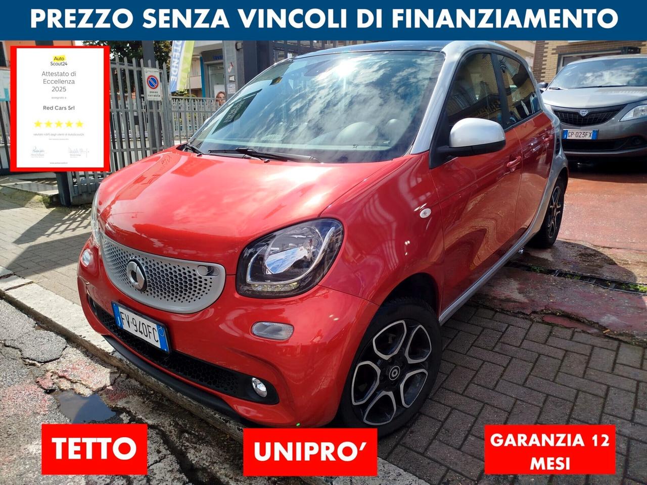 SMART FORFOUR 1.0 PASSION *PREZZO VERO* UNIPRO' TETTO KM CERTIFICATI ITALIANA