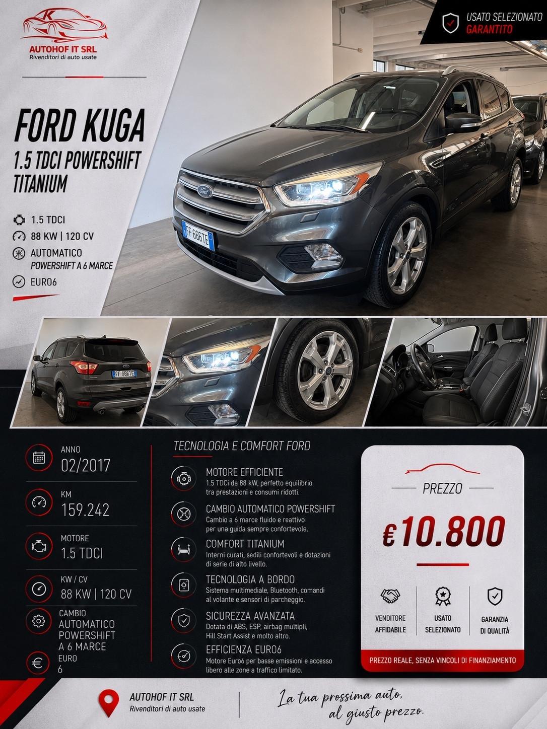 Ford Kuga 1.5 TDCI AUTOMATICA Powershift Titanium