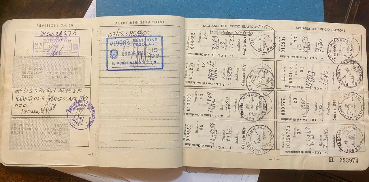 FIAT 500 F (1970) - BLU TURCHESE - CON TARGHE E LIBRETTO ORIGINALI