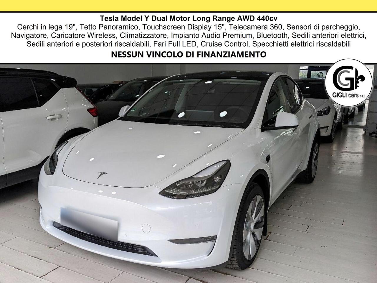 Tesla Model Y 440 cv, AWD, Tetto Panoramico, Autonomia WLTP 533k