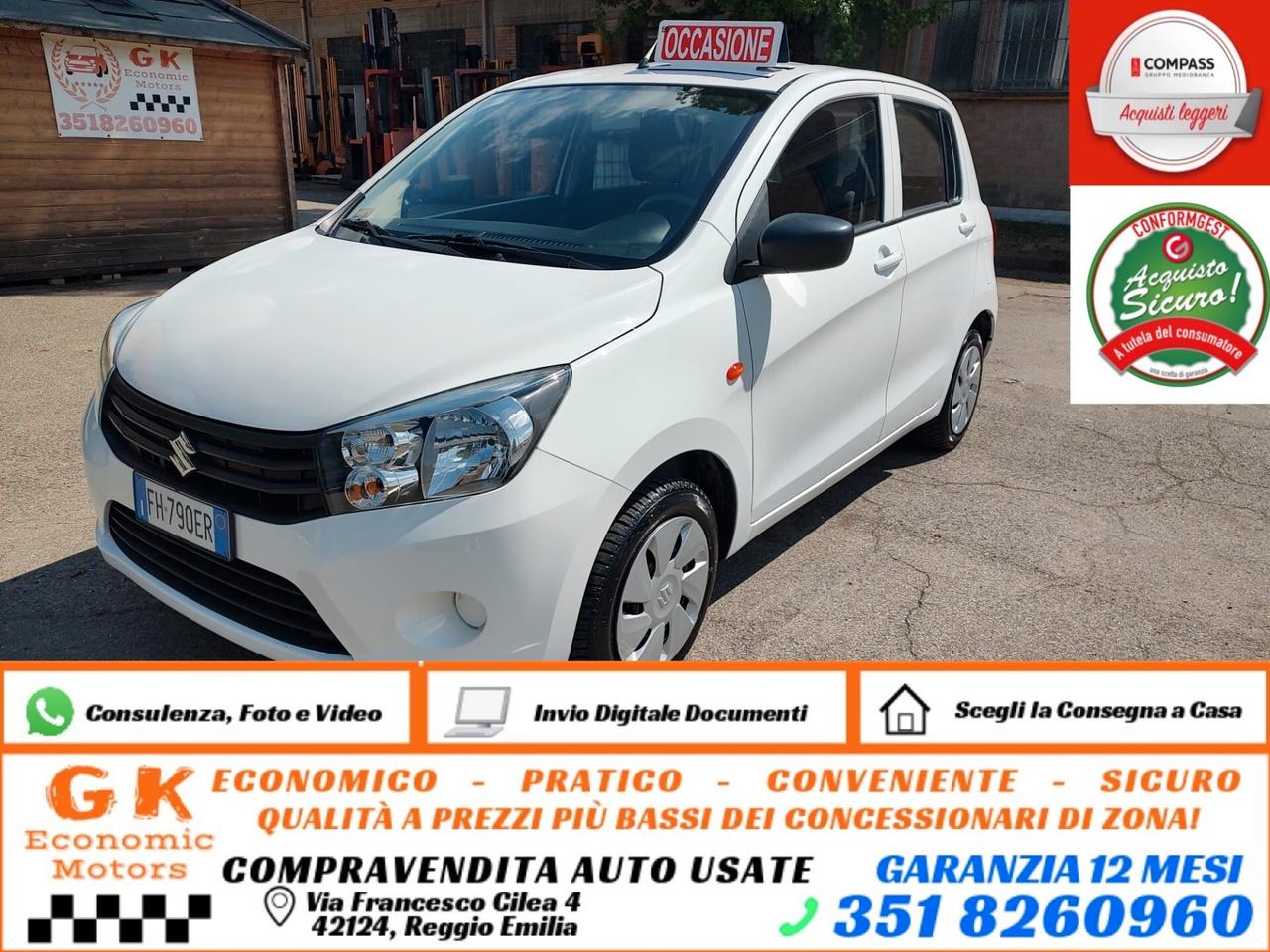 Suzuki Celerio 1.0, SOLO 65.000 KM, EURO 6B, OK NEOPATENTATI, GARANZIA L.12 MESI.